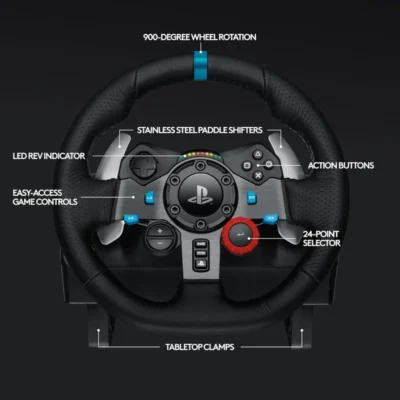فرمون بازی Logitech G29 Driving Force Racing Wheel - Image 4